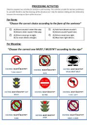 English Worksheet: MUST/ MUSTNT LESSON PLAN-2