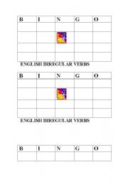English Worksheet: irregular verbs BINGO!!