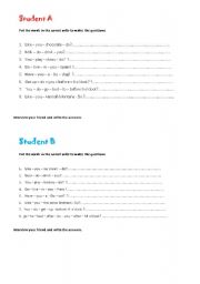 English worksheet: kids present simple questions