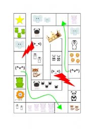 English Worksheet: Animal Plurals board game