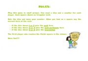English Worksheet: Irregular Verbs (board game + rules)