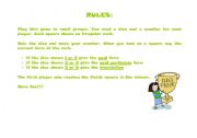 English worksheet: Irregular Verbs (board game + rules)