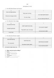 English worksheet: grammar exercises