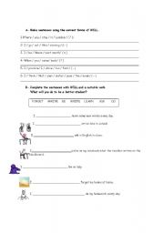 English worksheet: will