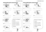 English worksheet: Actions (related to water) - Present Continuous