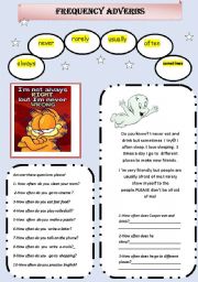 English Worksheet: FREQUENCY ADVERBS