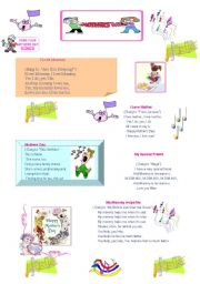 English Worksheet: Mothers day songs