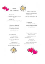 English worksheet: Shakira song fill in the blank