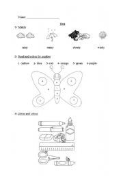 English worksheet: Revision/Test