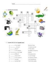 English worksheet: Revision exercises