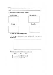 English worksheet: Colours and vocabulary