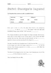 English worksheet: Saint George