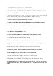 English Worksheet: Facts