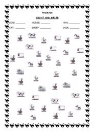 English worksheet: ANIMALS