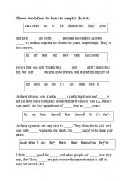 English worksheet: Margaret and Andrew