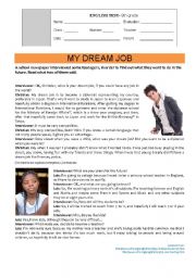 English Worksheet: MY DREAM JOB