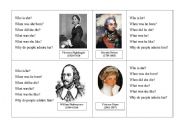 English Worksheet: Famous People