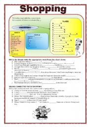 English Worksheet: Shopping