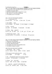 English worksheet: A test-paper 