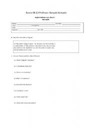 English Worksheet: Daily routine