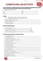 English Worksheet: COMPOUND ADJECTIVES