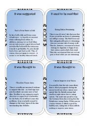 English Worksheet: passive reporting structures