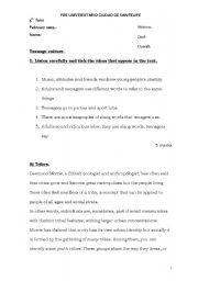English Worksheet: test