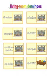 English Worksheet: living-room dominoes (10.04.10)