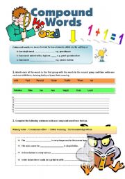 compound words environment word worksheets worksheet esl