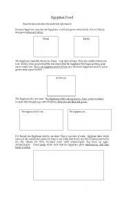 English worksheet: Food Ancient Egypt 