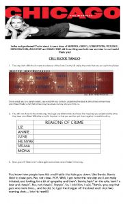 English Worksheet: Cell block tango