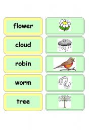 English Worksheet: Spring Match-Ups