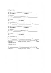 English Worksheet: Dialogue Practice