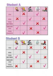 Yes/No questions and short answers pairwork sheet 3