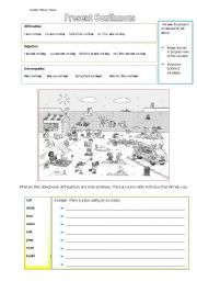 English Worksheet: PRESENT PROGRESSIVE