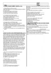 English worksheet: exam for elementaries