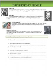 English Worksheet: inventors