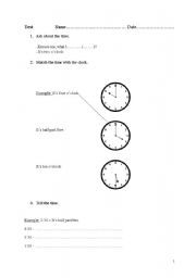 English worksheet: test