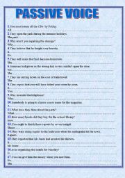 English Worksheet: Passive Voice