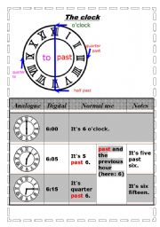 English Worksheet: Telling the Time