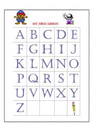 English worksheet: Alphabet