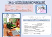 English Worksheet: Hotels - talking about room preparation