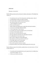 English worksheet: Exercises with conditionals