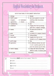 English Worksheet: English Vocabulary in Business