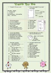 English Worksheet: Verb TO BE