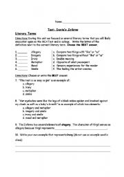 English worksheet: Test of Dantes Inferno