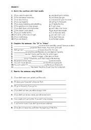 English Worksheet: if/unless