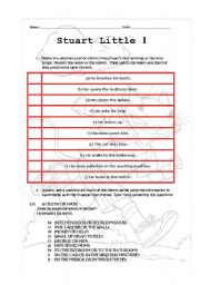 English worksheet: Stuart Little - Simple Present and Daily Routine Activities
