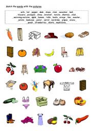 English Worksheet: to review vocabulary