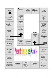 English Worksheet: Present simple be (+ and -) board game